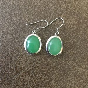 Sterling Silver Jade Earrings